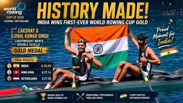 emas bersejarah - ilustrasi berita Lakshay dan Ujjwal Sabet Emas Bersejarah di World Rowing Cup